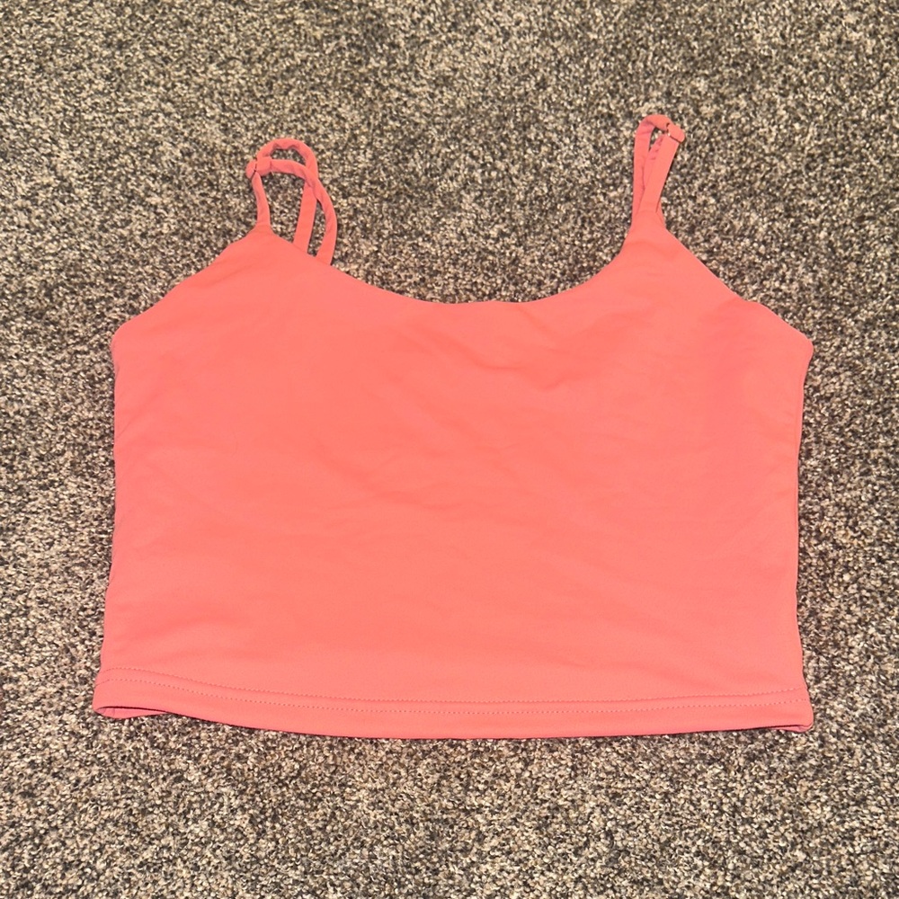 ReoRia Coral Spaghetti-Strap Crop Camisole